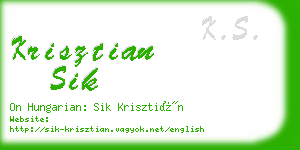 krisztian sik business card